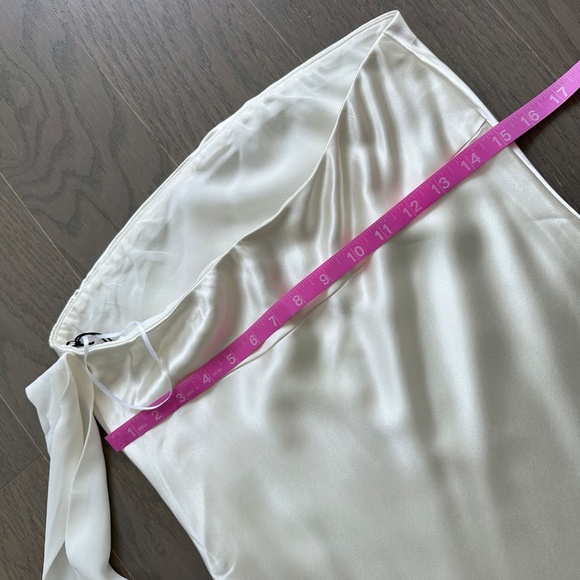 Reformation OREN White Ivory Strapless Maxi Dress Wedding Scarf MEDIUM w/ tags - Picture 7 of 10